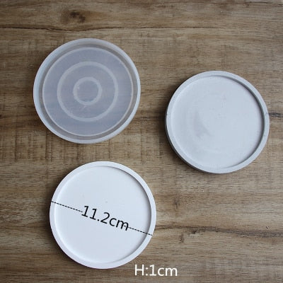 Molde de silicone concreto para vasos de flores hexagonais para plantas suculentas, caneta redonda, recipiente, gesso, molde de gesso, moldes de argila de cimento