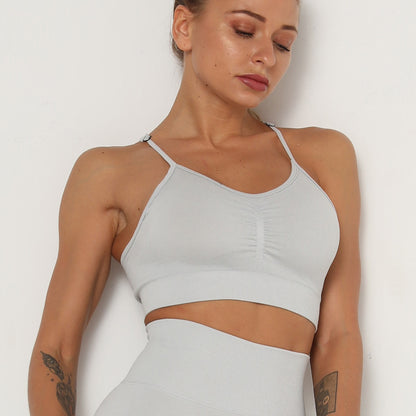 Sutiã esportivo feminino de secagem rápida elástico acolchoado acolchoado à prova de choque sutiã de corrida fitness sutiã push up top cropped respirável