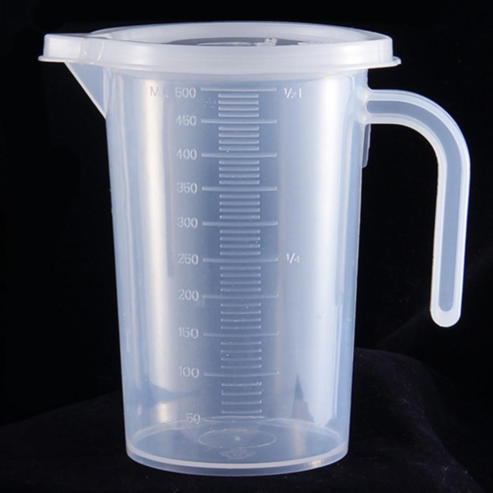 500ml/1000ml/2000ml copo de medição resistente ao calor forte dureza plástico escala transparente jarro de cozinha portátil para uso diário