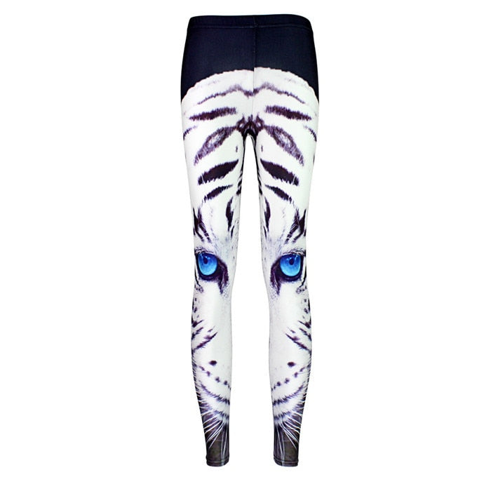 Novas leggings femininas sensuais com impressão de arte de tubarão tigre leggins leggins fitness moda fina leggings cintura alta calças femininas presente de natal