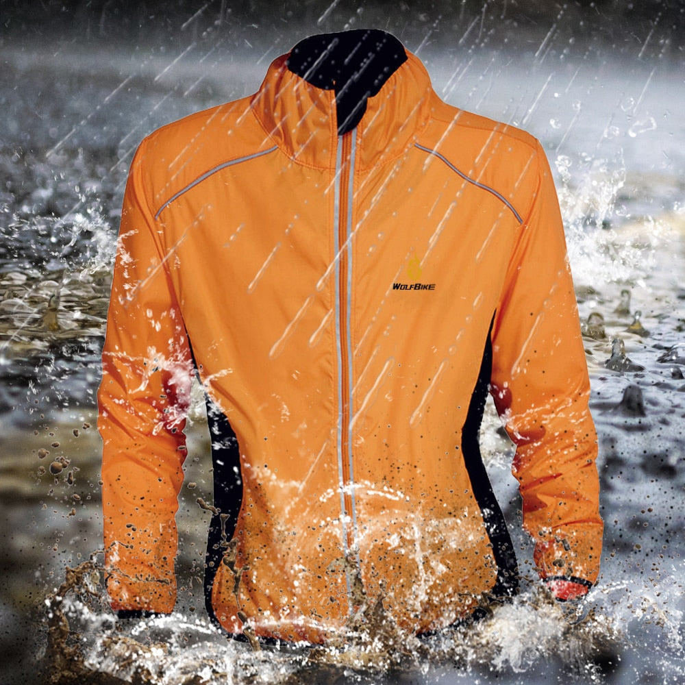 Jaquetas de ciclismo repelentes de água refletoras WOSAWE 6 cores roupas de chuva roupas de bicicleta à prova de vento blusão de bicicleta MTB