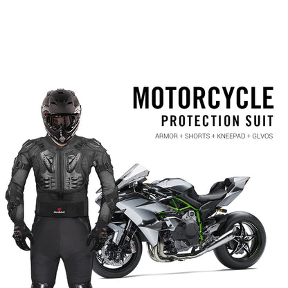 Jaqueta de motocross + shorts calças + joelheiras de proteção terno de corrida jaqueta de motocicleta armadura corporal equipamento de proteção com proteção de pescoço