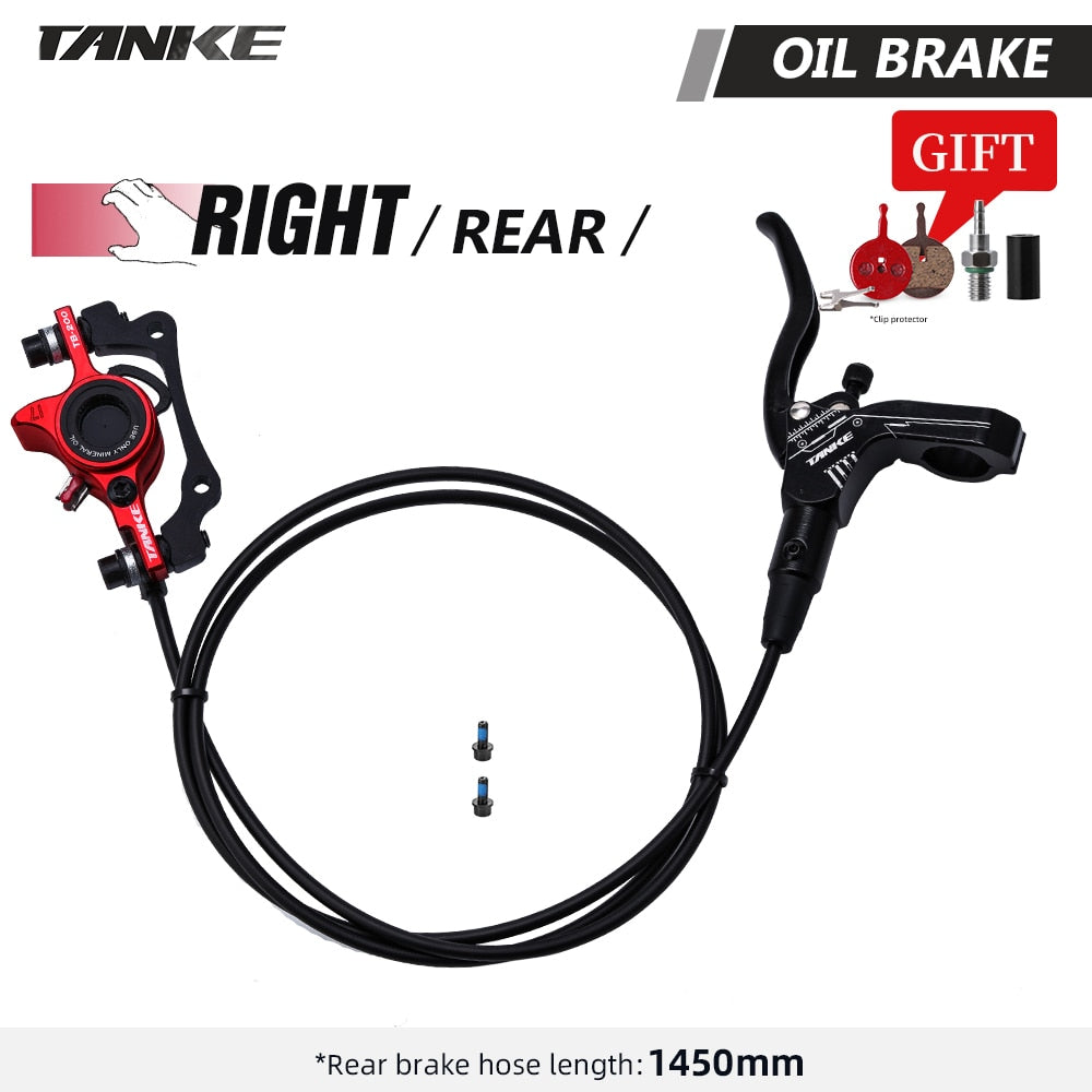 Fciclismoreio a disco de óleo de bicicleta TANKE MTB Rotor de 160 mm Pinça de pinça hidráulica Frente Alça traseira A  B-pilar CNC peças de bicicleta