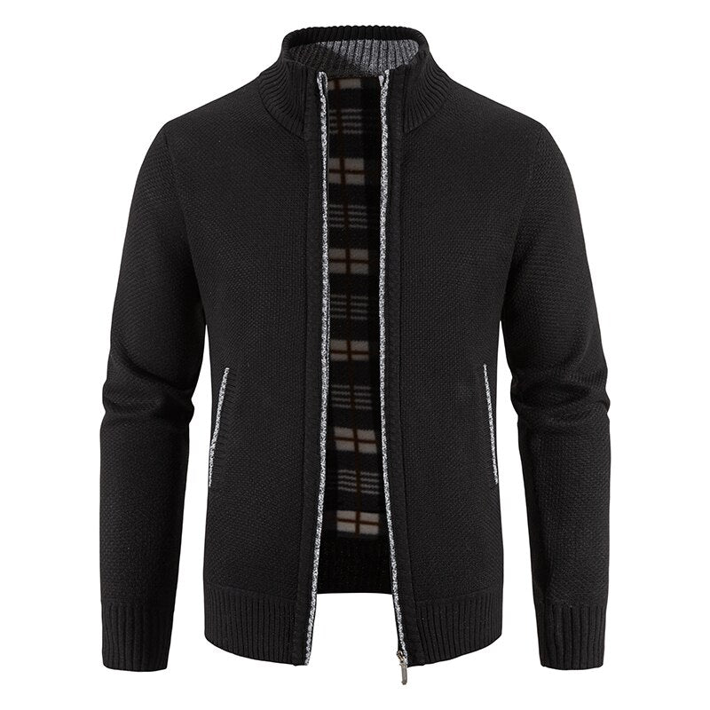 2022 Cardigans Masculinos Suéteres com Capuz Slim Fit Casacos Casuais Jaquetas Homens de Boa Qualidade Inverno Mais Grosso Cardigans Quentes Tamanho 4XL