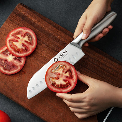 Conjunto de facas de chef de cozinha japonesa com suporte para carne, peixe, cortador de legumes, cortador de aço inoxidável, faca de aço inoxidável com apontador