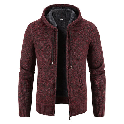 2022 Cardigans Masculinos Suéteres com Capuz Slim Fit Casacos Casuais Jaquetas Homens de Boa Qualidade Inverno Mais Grosso Cardigans Quentes Tamanho 4XL