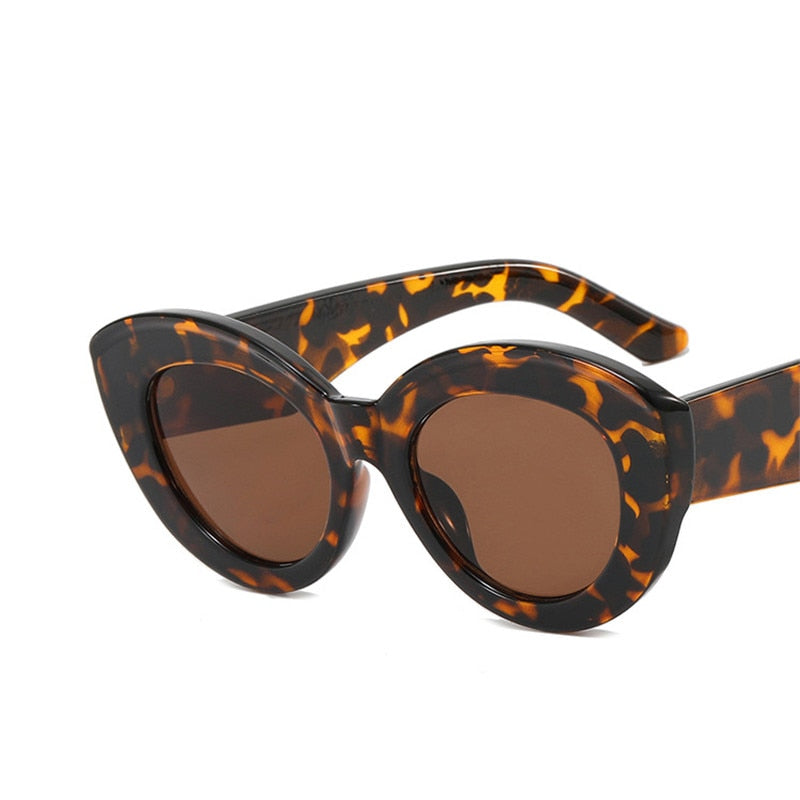 HKNA 2022 Óculos de Sol Cateye Oversized Feminino Ins Candy Colors Óculos Feminino/Masculino Cat Eye Óculos Feminino Luxo Gafas De Sol UV400