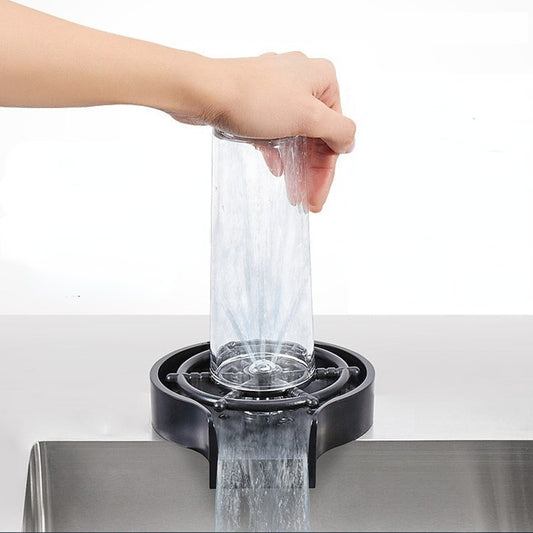 Enxágue automático Lavadora de copos de vidro Bar de alta pressão Cozinha Cerveja Leite Copo de chá Limpador de pia Acessórios
