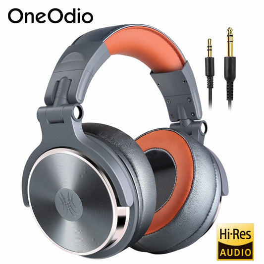 Oneodio DJ Headphones Professional Studio Pro Monitor Headset com fio sobre a orelha fone de ouvido estéreo com microfone para telefone celular computador