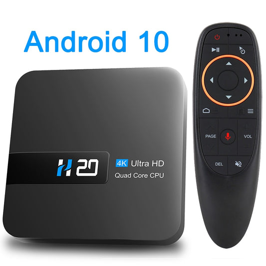 H20 Smart Android TV Box Android 10.0 2GB 16GB 4K HD Voice Assistant TV Box Android 3D Play Store Media Player Set Top Box