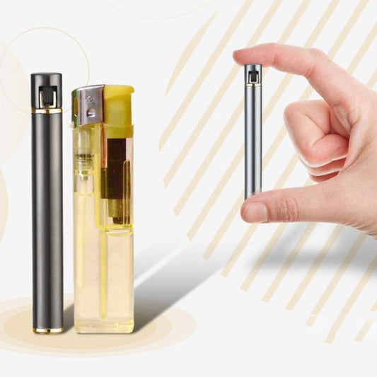 Mini Isqueiro Compacto Chama Aberta Sem Fogo Gás Butano Metal em Forma de Cigarro Isqueiros Rebolos Acessórios para Fumadores Bonitos