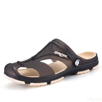 2021 Summer Men's Slippers 9 Slip-On Garden Shoes Breathable Man Sandals Plus Size Male Beach Shoes Flip Flops Quick Dry