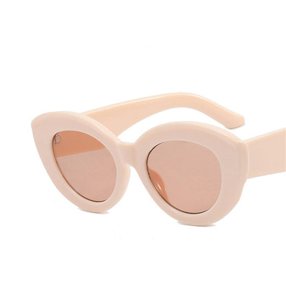 HKNA 2022 Óculos de Sol Cateye Oversized Feminino Ins Candy Colors Óculos Feminino/Masculino Cat Eye Óculos Feminino Luxo Gafas De Sol UV400